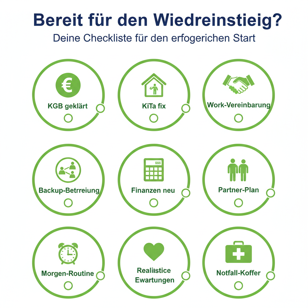Checkliste für den beruflichen Wiedereinstieg nach Elternzeit