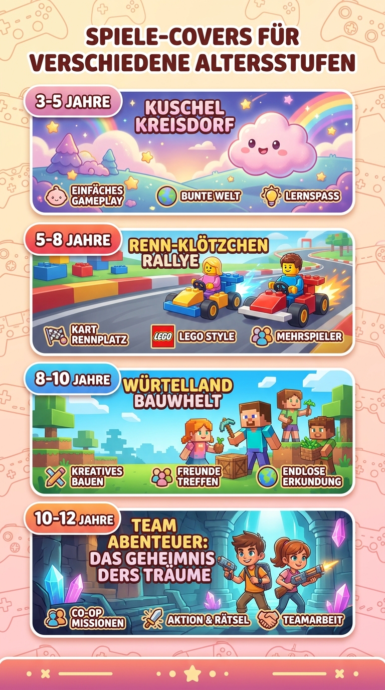 Spiele-Empfehlungen nach Altersstufe von 3-12 Jahren