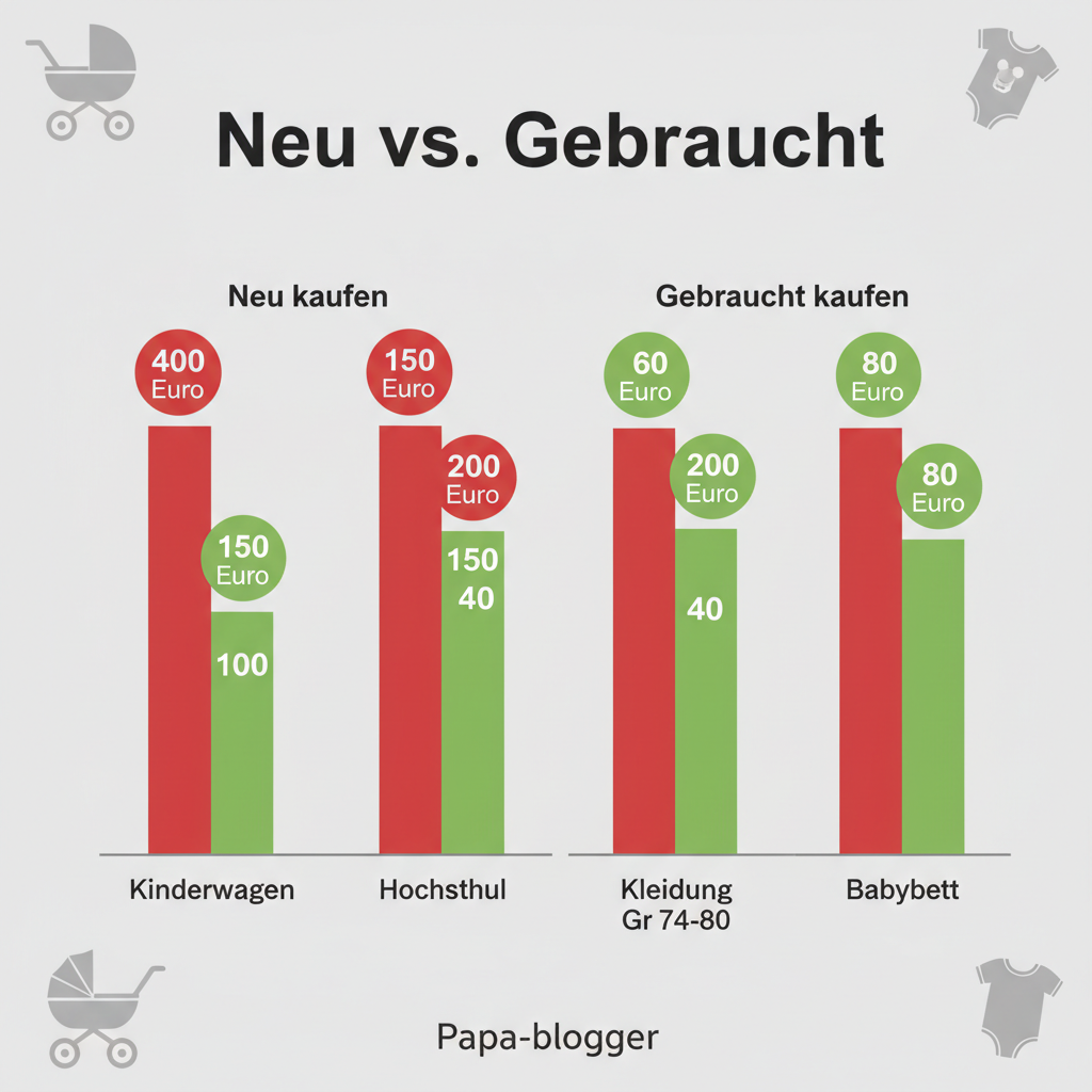 Neu vs Gebraucht Babyartikel Kostenvergleich