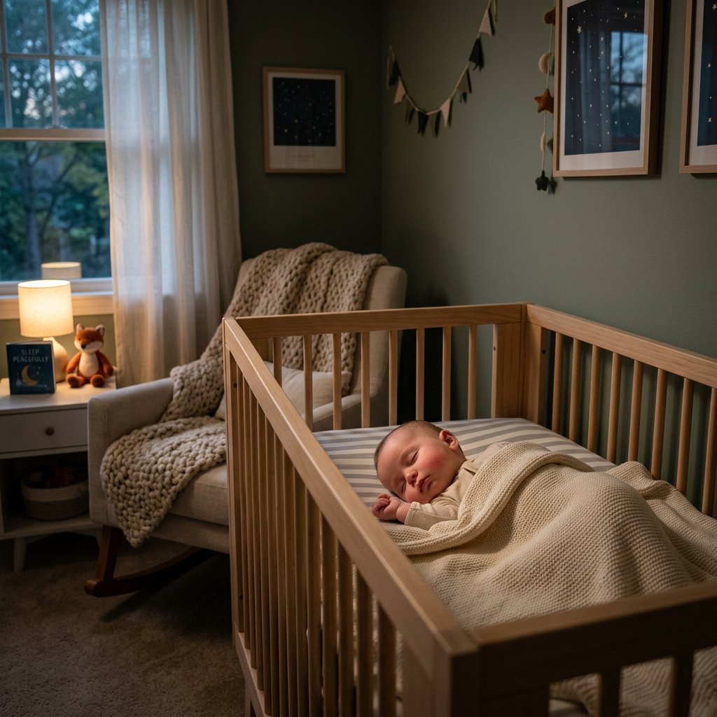 Schlafendes Baby im Kinderzimmer