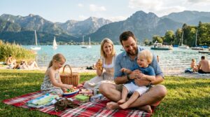 Familie im Sommerurlaub in Österreich – Ferien mit Kindern