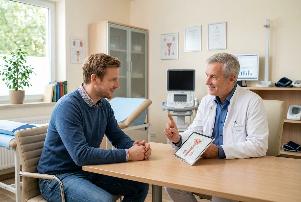 Der Gang zum Urologen ist der erste und wichtigste Schritt bei unerfülltem Kinderwunsch