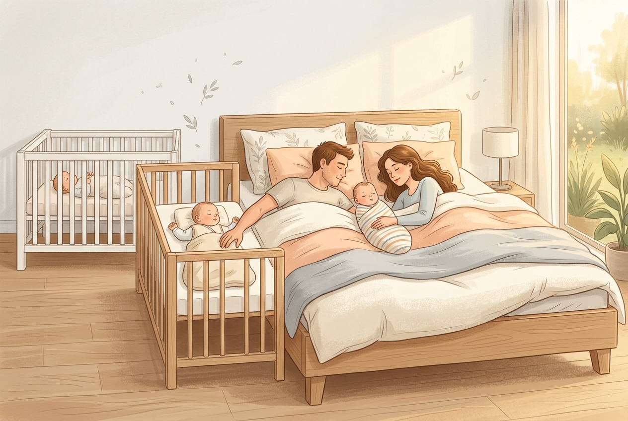 Co-Sleeping Varianten im Vergleich: Rooming-in, Beistellbett, Familienbett - ServusPapa.at