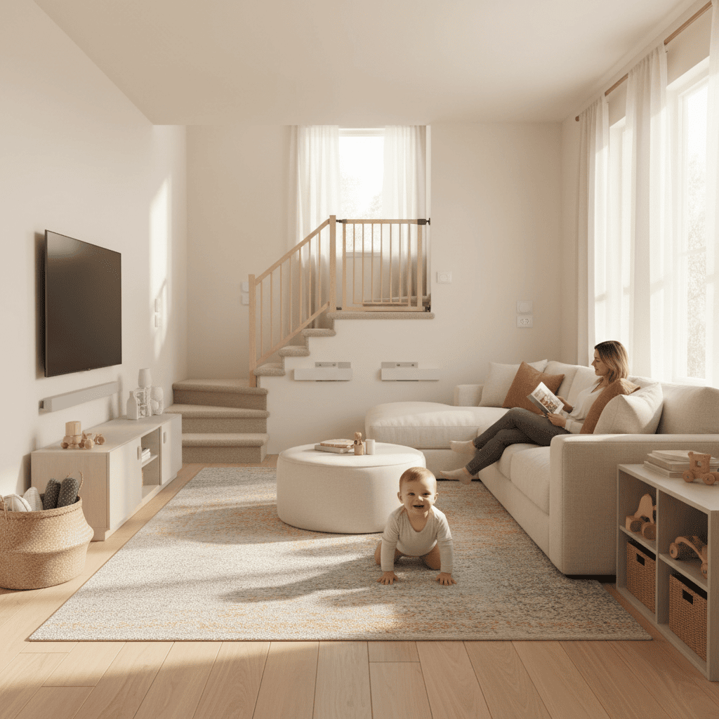 Wohnung kindersicher machen: Baby-Proofing-Tipps für Papa — Steckdosen, Kanten, Treppen sichern