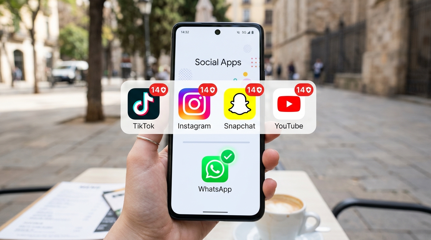 Übersicht betroffene und nicht betroffene Social-Media-Plattformen für das neue österreichische Gesetz