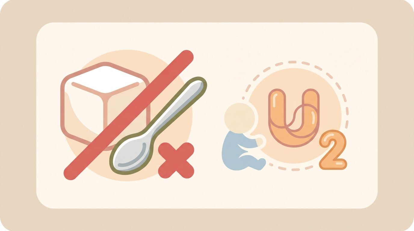 Infografik: Kein zugesetzter Zucker für Kinder unter 2 Jahren