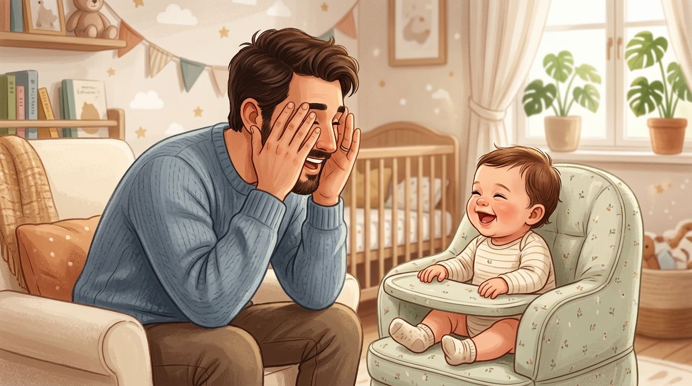 Beim Kuckuck-Spiel lernt das Baby, dass Dinge und Menschen weiter existieren