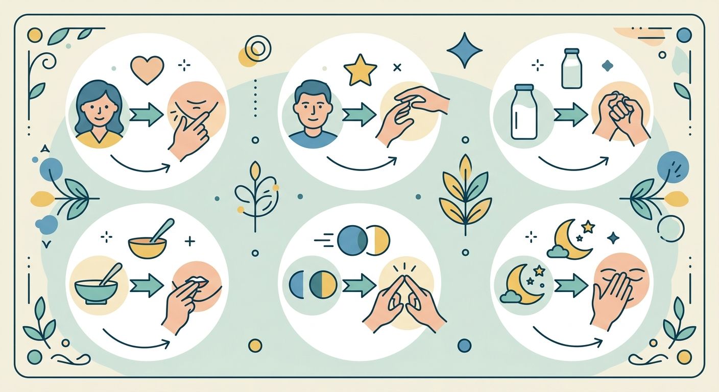 Infografik zur Schlüsselwort-Methode bei Babyzeichensprache: Wort und Gebärde kombiniert